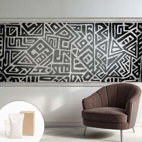 Carta Da Parati - Murale Alla Moda Decorazione - Camera Da Letto - Con Colla Gratuita Labirinto geometrico 250x104 cm (1/5)