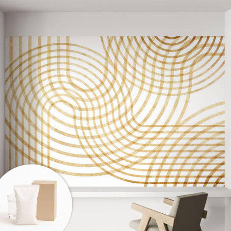 Carta Da Parati - Murale Alla Moda Decorazione - Camera Da Letto - Con Colla Gratuita Trame geometriche 152x104 cm (1/5)