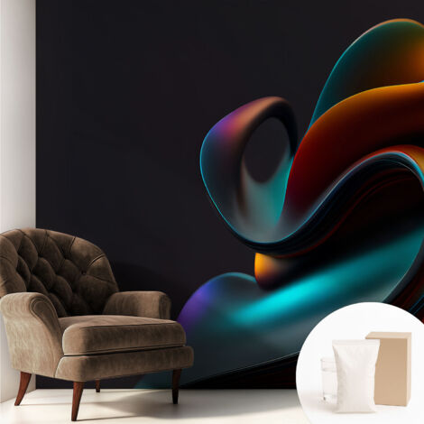 Carta Da Parati Non Tessuto - Di Alta Qualità Per Il Soggiorno La Cucina - Tendenze Moderne - Vlies Ecologico Vortice colorato 250x250 cm (1/5)
