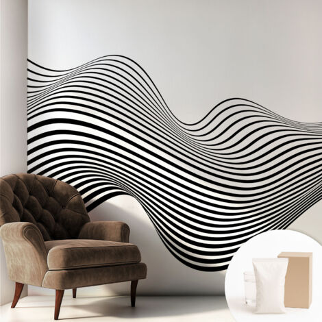Carta Da Parati Non Tessuto - Con Colla Gratuita - Con Motivi Moderni - Design Elegante Per Pareti Astrazione dinamica 250x250 cm (1/5)