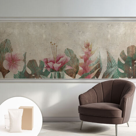 Carta Da Parati - Murale Alla Moda Decorazione - Camera Da Letto - Con Colla Gratuita Flora delicata 250x104 cm (1/5)