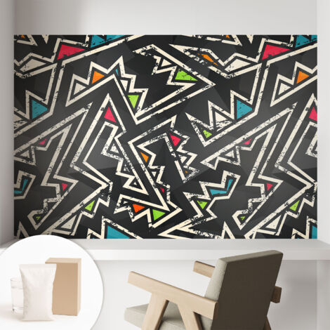 Carta Da Parati - Murale Alla Moda Decorazione - Camera Da Letto - Con Colla Gratuita Geometria energetica 104x70 cm (1/5)