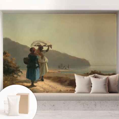 Carta Da Parati - Non Tessuto - Con Colla Inclusa - Per Interni - Ecologica - Con Ingresso - Soggiorno Una passeggiata in riva al mare 208x146 cm (1/5)
