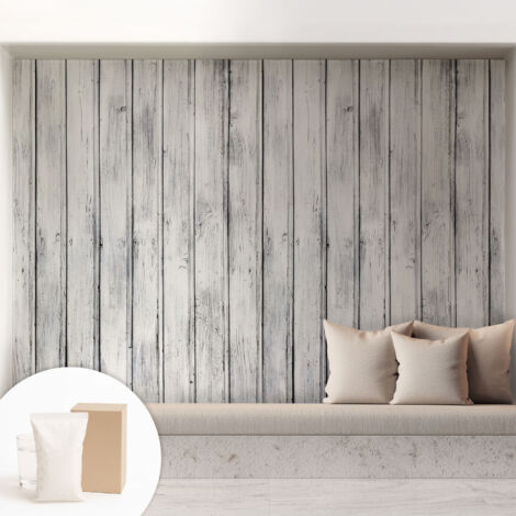 Carta Da Parati Non Tessuto - Di Alta Qualità Per Il Soggiorno La Cucina - Tendenze Moderne - Vlies Ecologico Tavole di legno 208x146 cm (1/5)