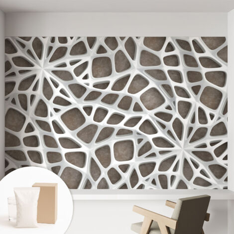 Carta Da Parati - Non Tessuto - Con Colla Inclusa - Per Interni - Ecologica - Con Ingresso - Soggiorno Rete geometrica 152x104 cm (1/5)