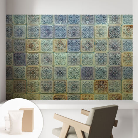 Carta Da Parati - Murale Alla Moda Decorazione - Camera Da Letto - Con Colla Gratuita Piastrelle geometriche 104x70 cm (1/5)