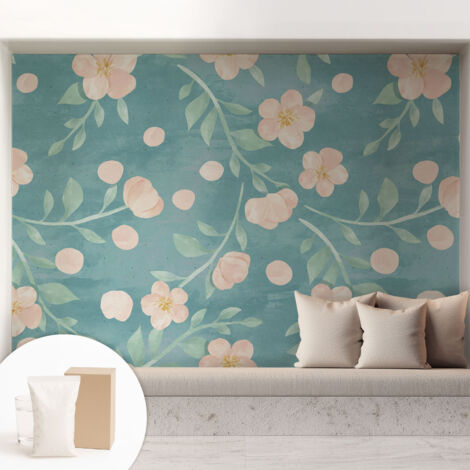 Carta Da Parati con design moderno - con motivi moderni - Fotomurali in TNT Soggiorno Camera De Letto Sala Ufficio Eleganza floreale 208x146 cm (1/5)