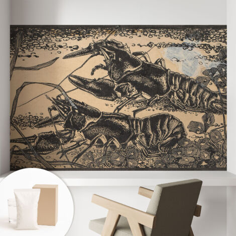 Carta Da Parati - Murale Alla Moda Decorazione - Camera Da Letto - Con Colla Gratuita gambero d'acqua 104x70 cm (1/5)