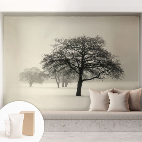 Carta Da Parati In Vlies Decorativa Per Pareti - Con Motivi Moderni - Con Colori Intensi - Per Ufficio Alberi invernali 208x146 cm (1/5)