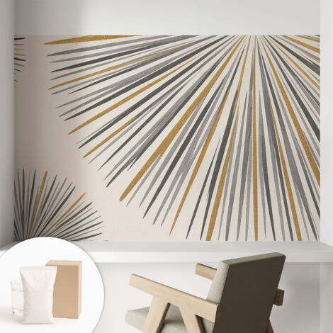 Carta Da Parati - Murale Alla Moda Decorazione - Camera Da Letto - Con Colla Gratuita Ventagli geometrici 104x70 cm