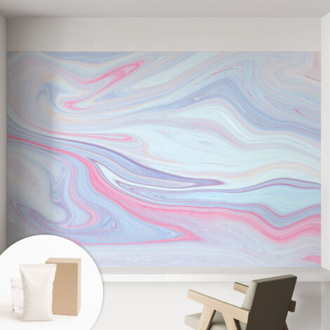 Carta Da Parati - Murale Alla Moda Decorazione - Camera Da Letto - Con Colla Gratuita Vortice pastello 152x104 cm (1/5)