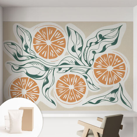 Carta Da Parati - Murale Alla Moda Decorazione - Camera Da Letto - Con Colla Gratuita Motivi di frutta 152x104 cm (1/5)