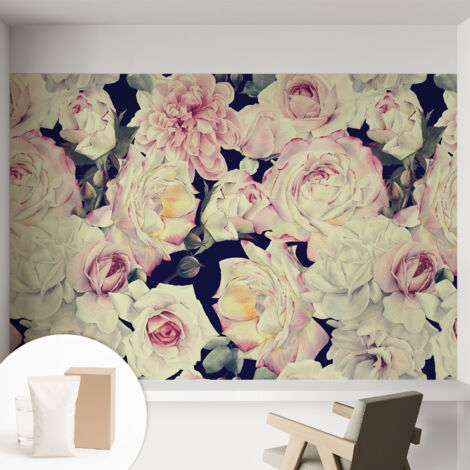 Carta Da Parati - Murale Alla Moda Decorazione - Camera Da Letto - Con Colla Gratuita Bouquet di fiori 152x104 cm (1/5)