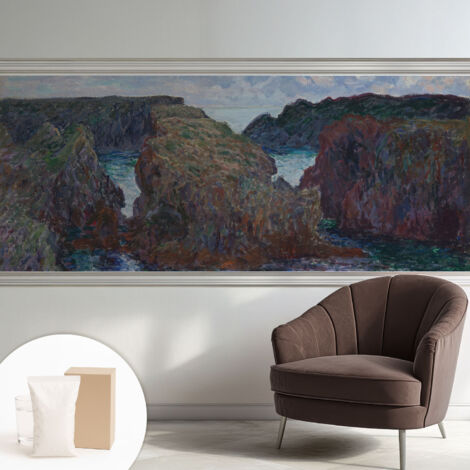 Carta Da Parati Non Tessuto - Decorazione Da Muro - Traspirante - Con Motivo - Per Camera Da Letto Cucina costa rocciosa 250x104 cm (1/5)