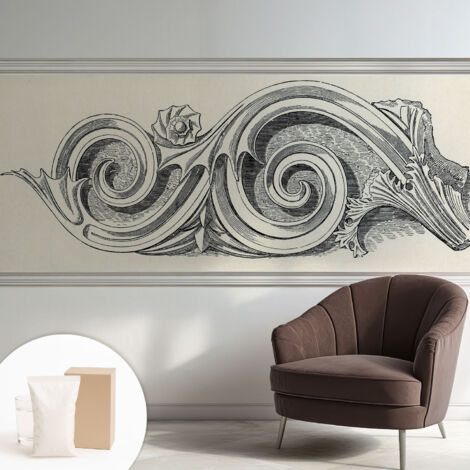 Carta Da Parati - Murale Alla Moda Decorazione - Camera Da Letto - Con Colla Gratuita Ornamento per piante 250x104 cm (1/5)