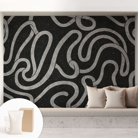 Carta Da Parati Non Tessuto - Decorazione Da Muro - Traspirante - Con Motivo - Per Camera Da Letto Cucina Forme contorte 208x146 cm (1/5)