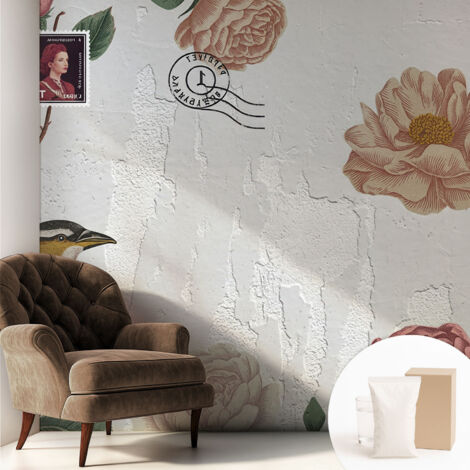 Carta Da Parati In Vlies Decorativa Per Pareti - Con Motivi Moderni - Con Colori Intensi - Per Ufficio Fiori vintage 250x250 cm (1/5)