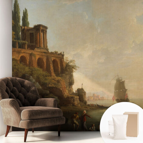 Carta Da Parati Non Tessuto - Con Colla Inclusa per Camera da Letto - Facile da Applica - Motivo decorativo Paesaggio marino 250x250 cm (1/5)