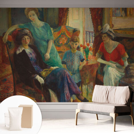Carta Da Parati - Non Tessuto - Con Colla Inclusa - Per Interni - Ecologica - Con Ingresso - Soggiorno Eleganza classica 312x219 cm (1/5)