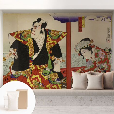 Carta Da Parati - Mural - Con Sala Da Pranzo - Camera Da Letto - Cameretta - Con Colla Gratuita teatro giapponese 208x146 cm (1/5)