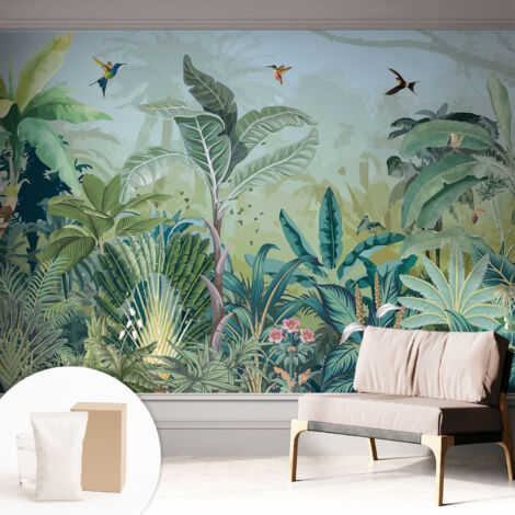 Carta Da Parati - Murale Alla Moda Decorazione - Camera Da Letto - Con Colla Gratuita Natura tropicale 312x219 cm (1/5)