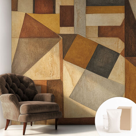 Carta Da Parati Non Tessuto - Con Colla Gratuita - Con Motivi Moderni - Design Elegante Per Pareti Astrazione geometrica 250x250 cm (1/5)