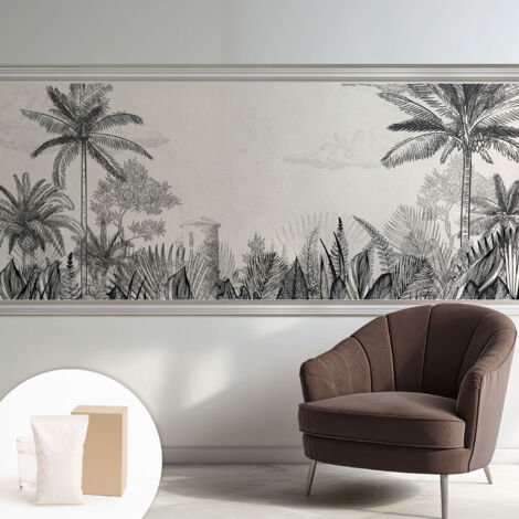 Carta Da Parati Non Tessuto - Decorazione Da Muro - Traspirante - Con Motivo - Per Camera Da Letto Cucina paesaggi tropicali 250x104 cm (1/5)