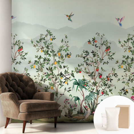 Carta Da Parati Con Design Moderno - Per Rinnovamento Rapido - Non-Woven - Per Interni Moderni Alberi esotici 250x250 cm (1/5)