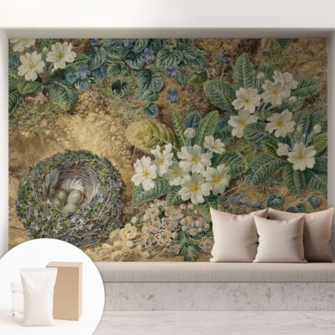 Carta Da Parati In Vlies Decorativa Per Pareti - Con Motivi Moderni - Con Colori Intensi - Per Ufficio Composizione primaverile 208x146 cm (1/5)
