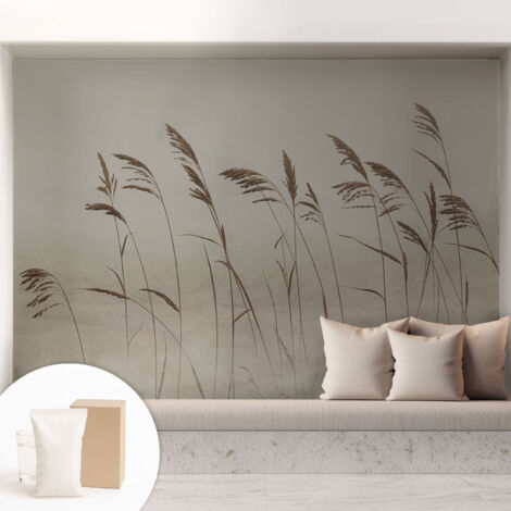 Carta Da Parati - Mural - Con Sala Da Pranzo - Camera Da Letto - Cameretta - Con Colla Gratuita Erba nella nebbia 208x146 cm (1/5)