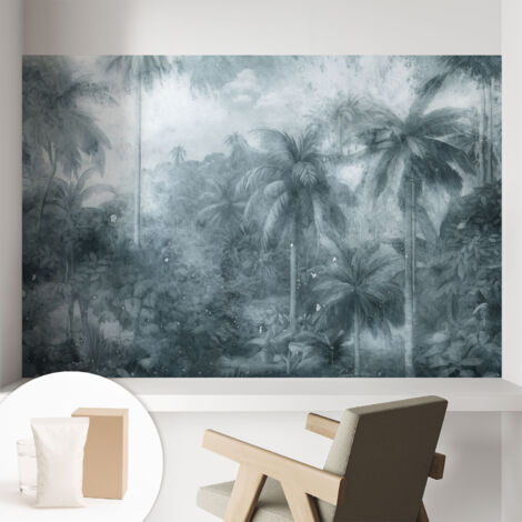 Carta Da Parati - Murale Alla Moda Decorazione - Camera Da Letto - Con Colla Gratuita vegetazione tropicale 104x70 cm (1/5)