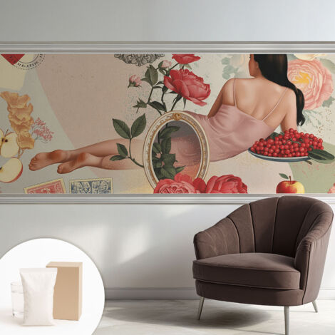 Carta Da Parati - Murale Alla Moda Decorazione - Camera Da Letto - Con Colla Gratuita Eleganza floreale 250x104 cm (1/5)