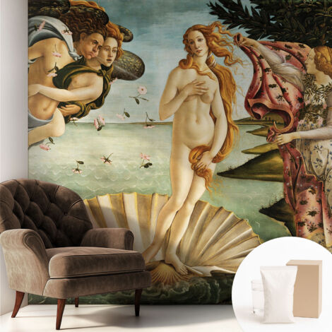 Carta Da Parati Non Tessuto - Di Alta Qualità Per Il Soggiorno La Cucina - Tendenze Moderne - Vlies Ecologico La nascita di Venere 250x250 cm (1/5)