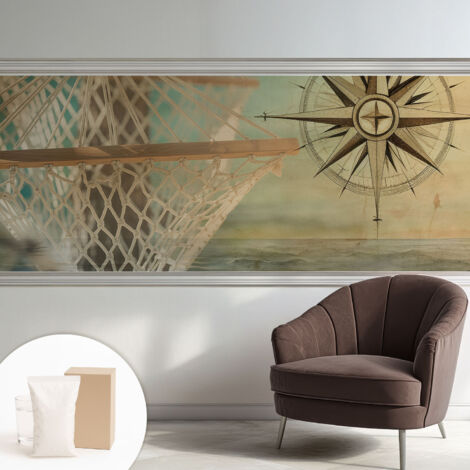 Carta Da Parati Non Tessuto - Di Alta Qualità Per Il Soggiorno La Cucina - Tendenze Moderne - Vlies Ecologico Relax al mare 250x104 cm (1/5)