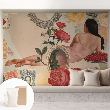 Carta Da Parati - Murale Alla Moda Decorazione - Camera Da Letto - Con Colla Gratuita Eleganza floreale 208x146 cm (1/5)