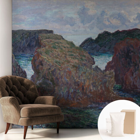 Carta Da Parati Non Tessuto - Decorazione Da Muro - Traspirante - Con Motivo - Per Camera Da Letto Cucina costa rocciosa 250x250 cm (1/5)