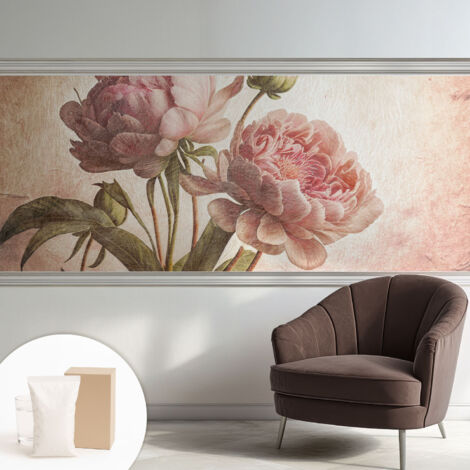 Carta Da Parati Non Tessuto - Decorazione Da Muro - Traspirante - Con Motivo - Per Camera Da Letto Cucina Peonie delicate 250x104 cm (1/5)