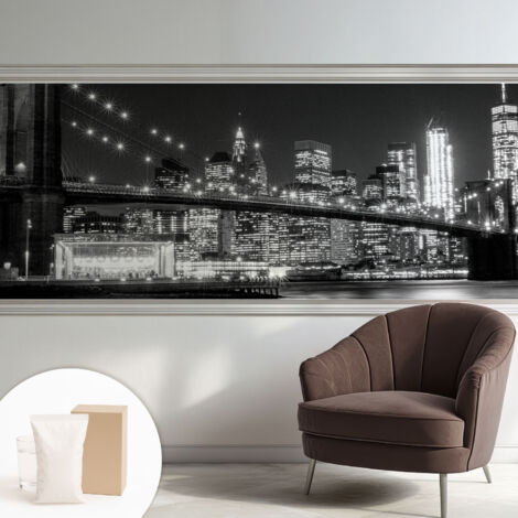 Carta Da Parati - Murale Alla Moda Decorazione - Camera Da Letto - Con Colla Gratuita Panorama notturno 250x104 cm (1/5)