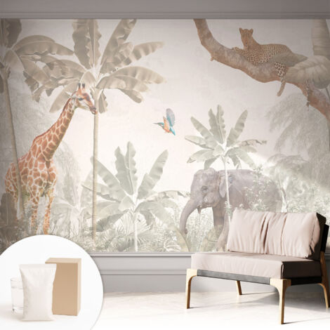 Carta Da Parati Con Design Moderno - Per Rinnovamento Rapido - Non-Woven - Per Interni Moderni oasi tropicale 312x219 cm (1/5)