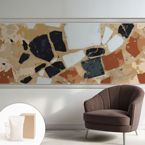 Carta Da Parati - Non Tessuto - Con Colla Inclusa - Per Interni - Ecologica - Con Ingresso - Soggiorno Pietre rustiche 250x104 cm (1/5)