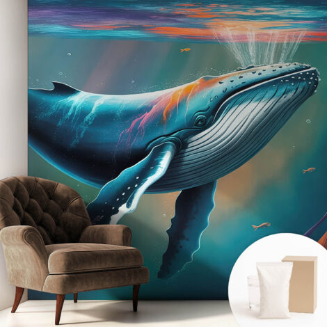 Carta Da Parati - Murale Alla Moda Decorazione - Camera Da Letto - Con Colla Gratuita Gigante marino 250x250 cm (1/5)