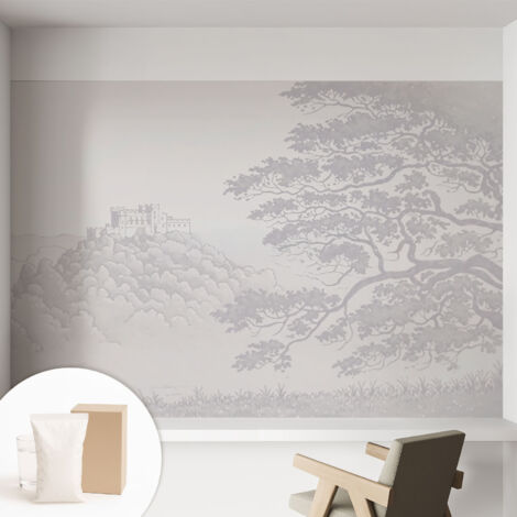 Carta Da Parati In Vlies Decorativa Per Pareti - Con Motivi Moderni - Con Colori Intensi - Per Ufficio Paesaggio del castello 152x104 cm (1/5)