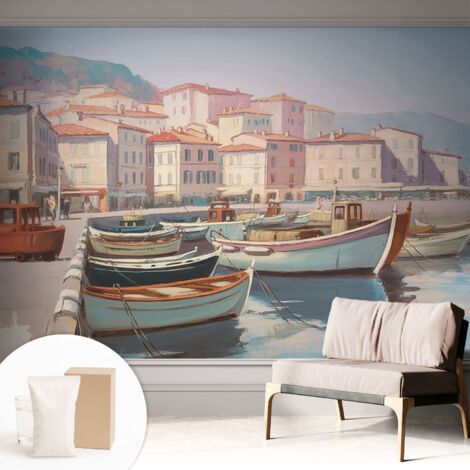 Carta Da Parati In Vlies Decorativa Per Pareti - Con Motivi Moderni - Con Colori Intensi - Per Ufficio Rifugio sul mare 312x219 cm (1/5)