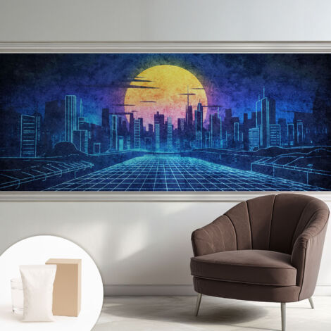 Carta Da Parati - Murale Alla Moda Decorazione - Camera Da Letto - Con Colla Gratuita Paesaggio futuristico 250x104 cm (1/5)