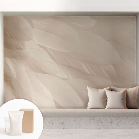 Carta Da Parati con design moderno - con motivi moderni - Fotomurali in TNT Soggiorno Camera De Letto Sala Ufficio Piume eteree 208x146 cm (1/5)