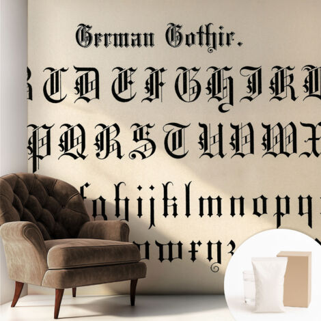 Carta Da Parati con design moderno - con motivi moderni - Fotomurali in TNT Soggiorno Camera De Letto Sala Ufficio lettere gotiche 250x250 cm (1/5)