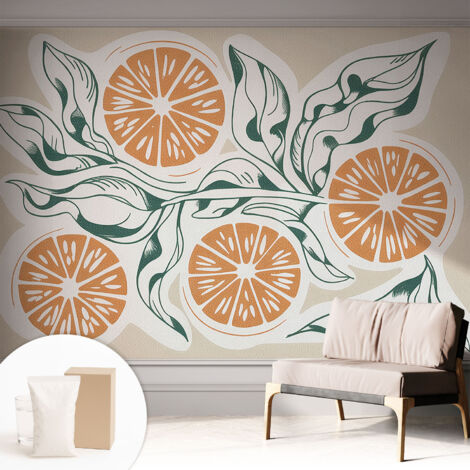 Carta Da Parati - Murale Alla Moda Decorazione - Camera Da Letto - Con Colla Gratuita Motivi di frutta 312x219 cm (1/5)