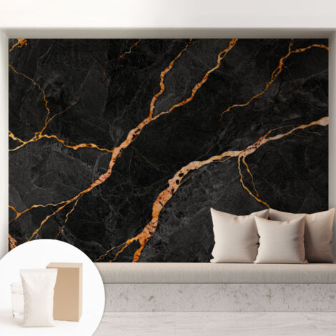 Carta Da Parati Non Tessuto - Decorazione Da Muro - Traspirante - Con Motivo - Per Camera Da Letto Cucina Vene di marmo 208x146 cm (1/5)