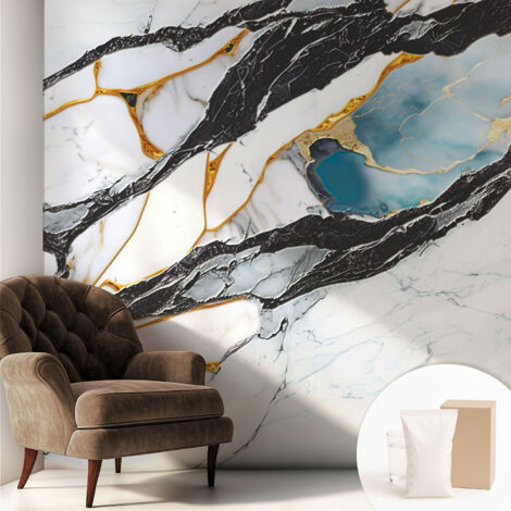 Carta Da Parati Non Tessuto - Di Alta Qualità Per Il Soggiorno La Cucina - Tendenze Moderne - Vlies Ecologico Marmo elegante 250x250 cm (1/5)