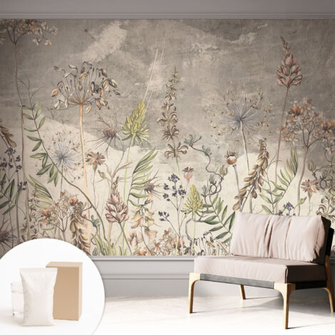 Carta Da Parati - Mural - Con Sala Da Pranzo - Camera Da Letto - Cameretta - Con Colla Gratuita Piante selvatiche 312x219 cm (1/5)